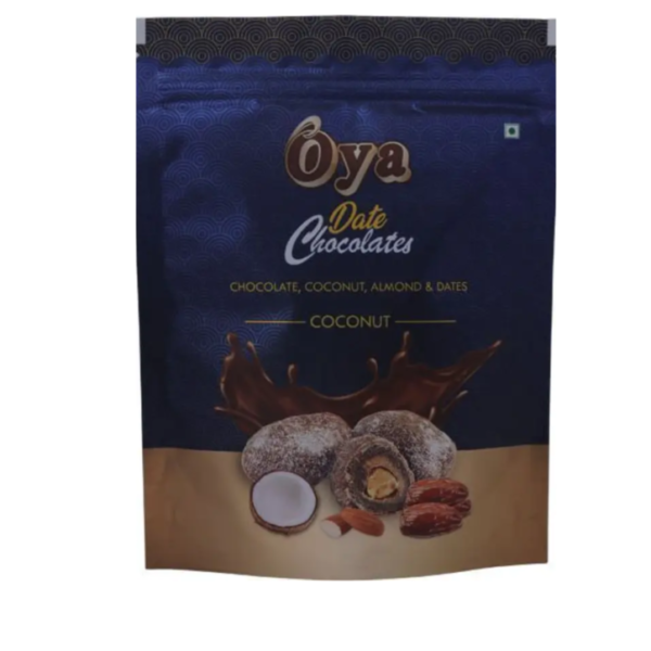 Oya Chocolate Crunchy Almond Dates Premium (Coconut Chocolates, 250G) Bites (250 g)