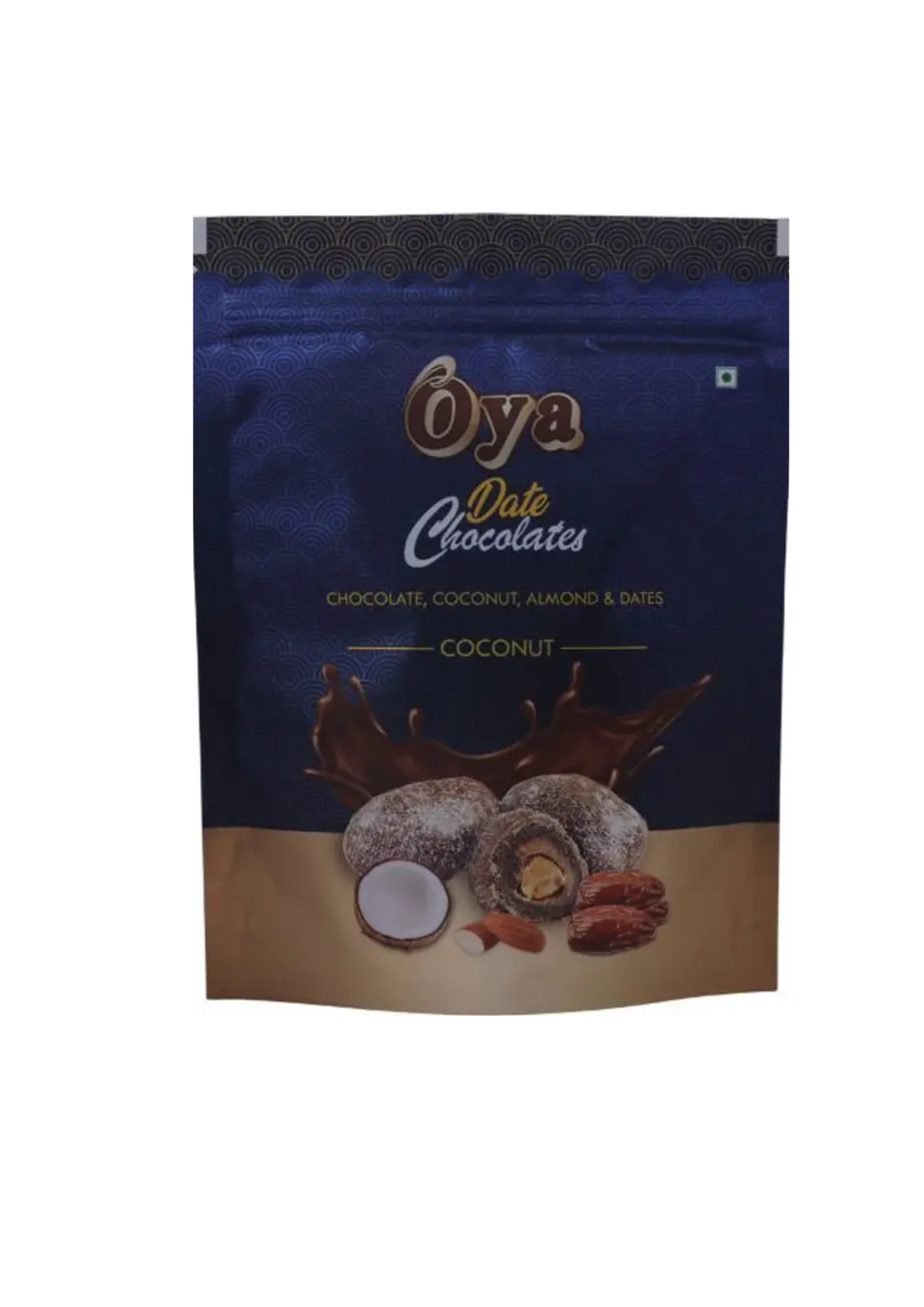 Oya Chocolate Crunchy Almond Dates Premium (Coconut Chocolates, 250G) Bites (250 g)