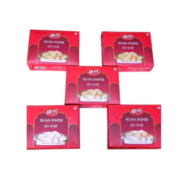 Bikaneri Shree Ganga Soft and Flaky Soan Papdi Bikaneri Sweet Mithai Box
